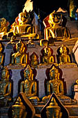 Inle Lake Myanmar. Pindaya, the famous Shwe Oo Min pagoda, a natural cave filled with thousands of gilded Buddha statues. 